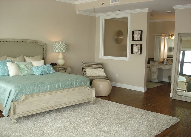 Adjoining master bathroom