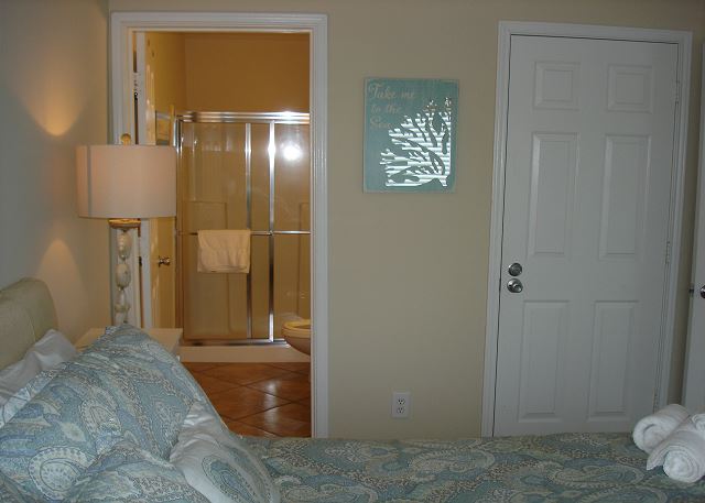 Adjoining master bathroom