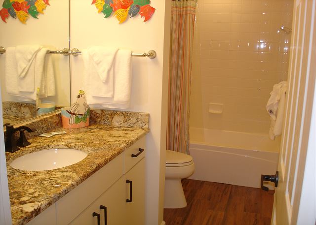 Connecting bathroom with hall entrance