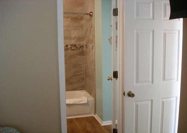 Adjoining guest bath