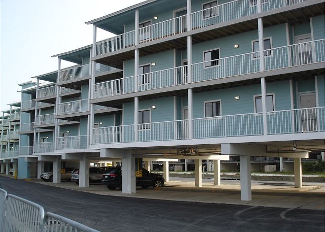 East side with units entry