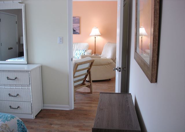 Looking from master to living room