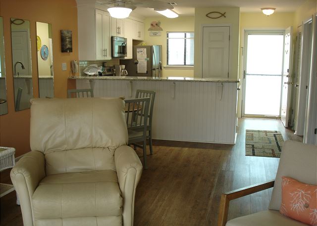 Looking from balcony to front door