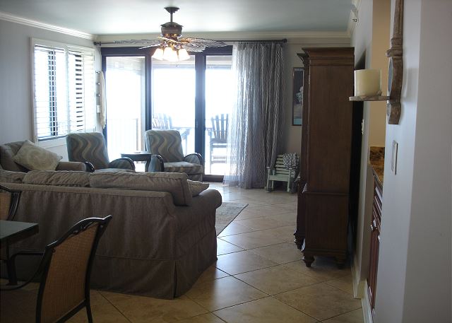 Looking toward the balcony