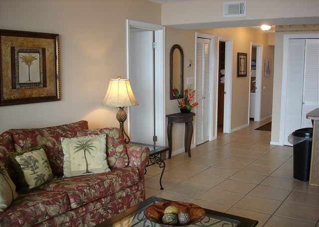 Living room looking at the entrance door