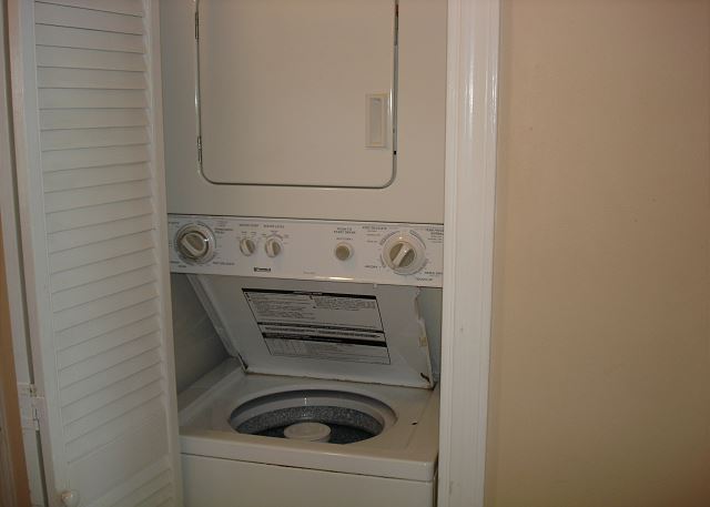 Stack washer/dryer in the hall