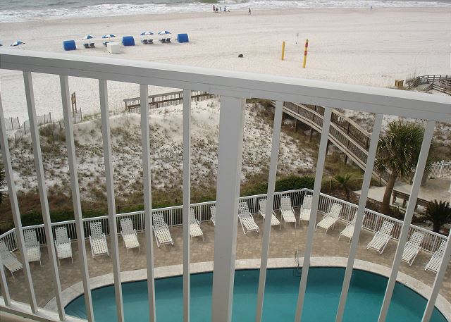 Pool below