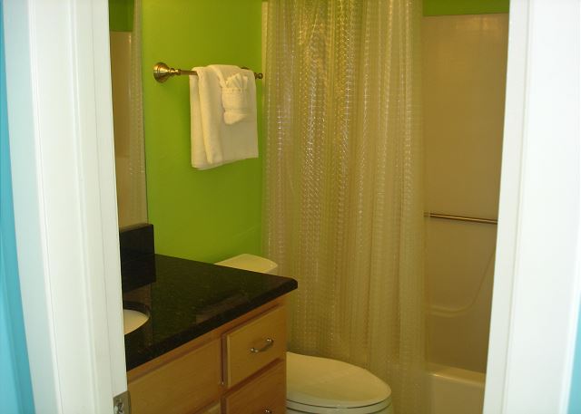 Adjoining master bathroom