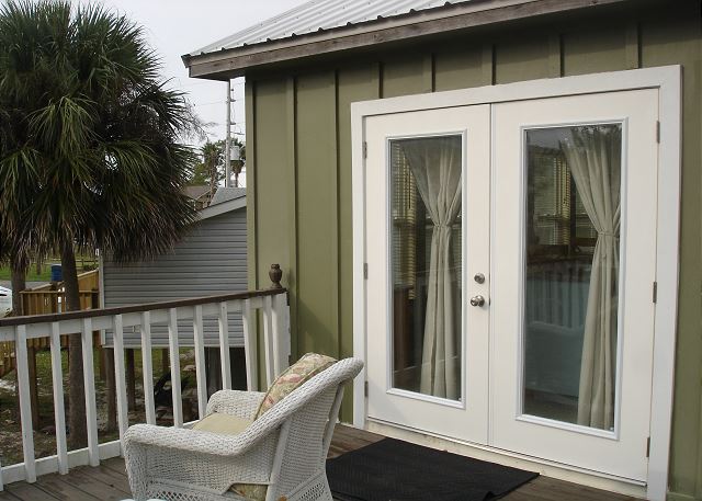 French doors to deck