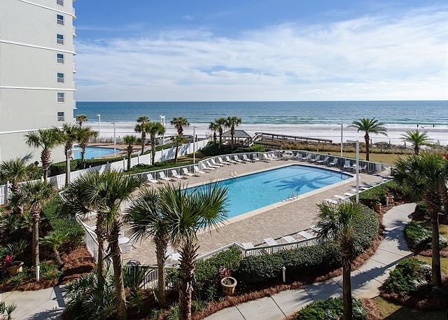 Pool view from the balcony