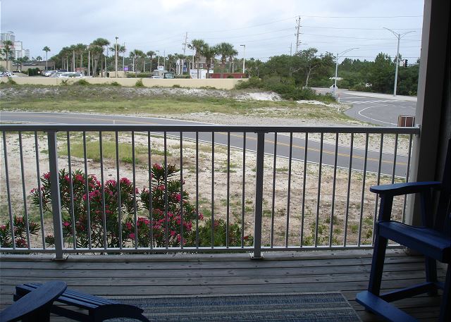 View of Perdido Beach Blvd and park entrance