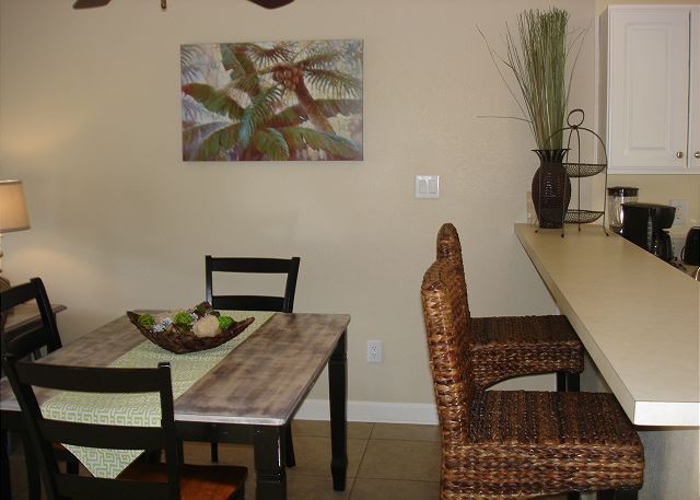 Dining table bar area