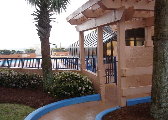 Entrance to pool area