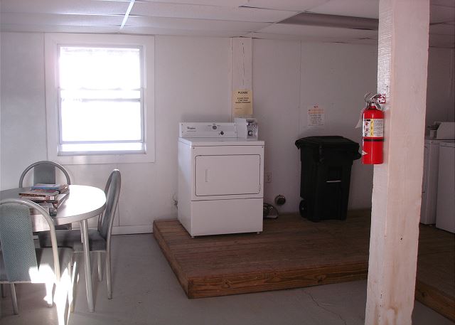 Coin operated laundry room in the complex