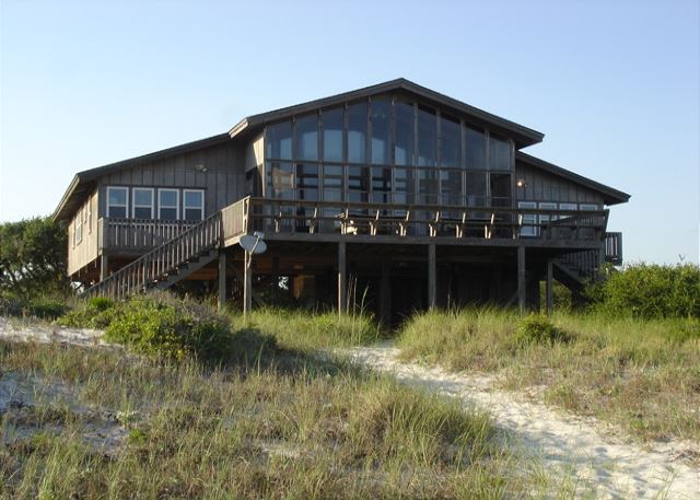 View of the house from the beach