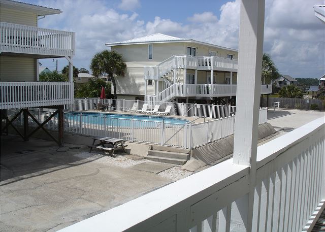 Swimming pool from the balcony
