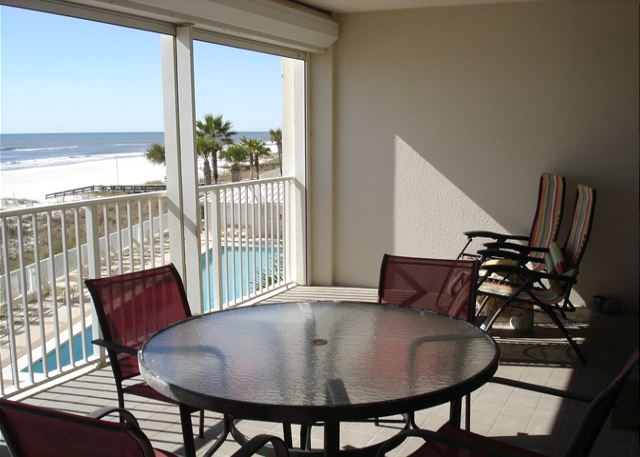 Table on the balcony
