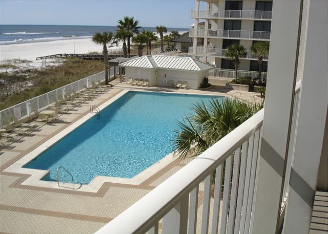 Pool view from the balcony