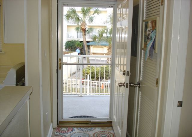 Entrance into the unit