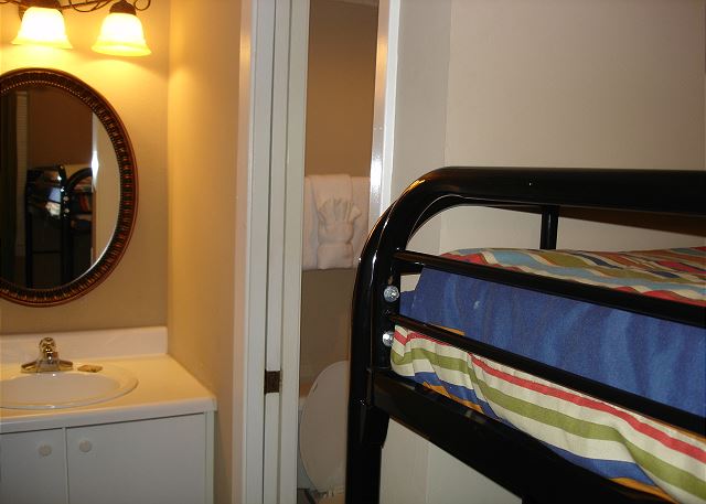 Bunk room off of half bath