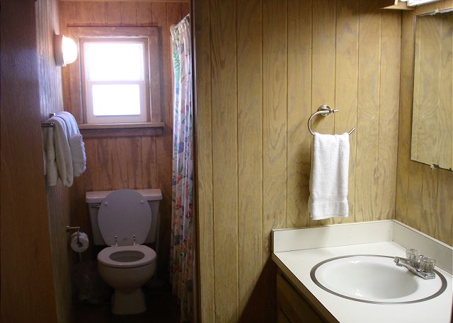 West side tub/shower bathroom