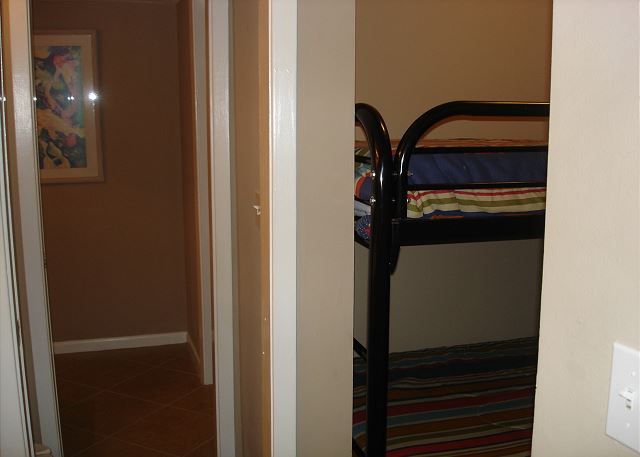 Hall leading to bunk beds