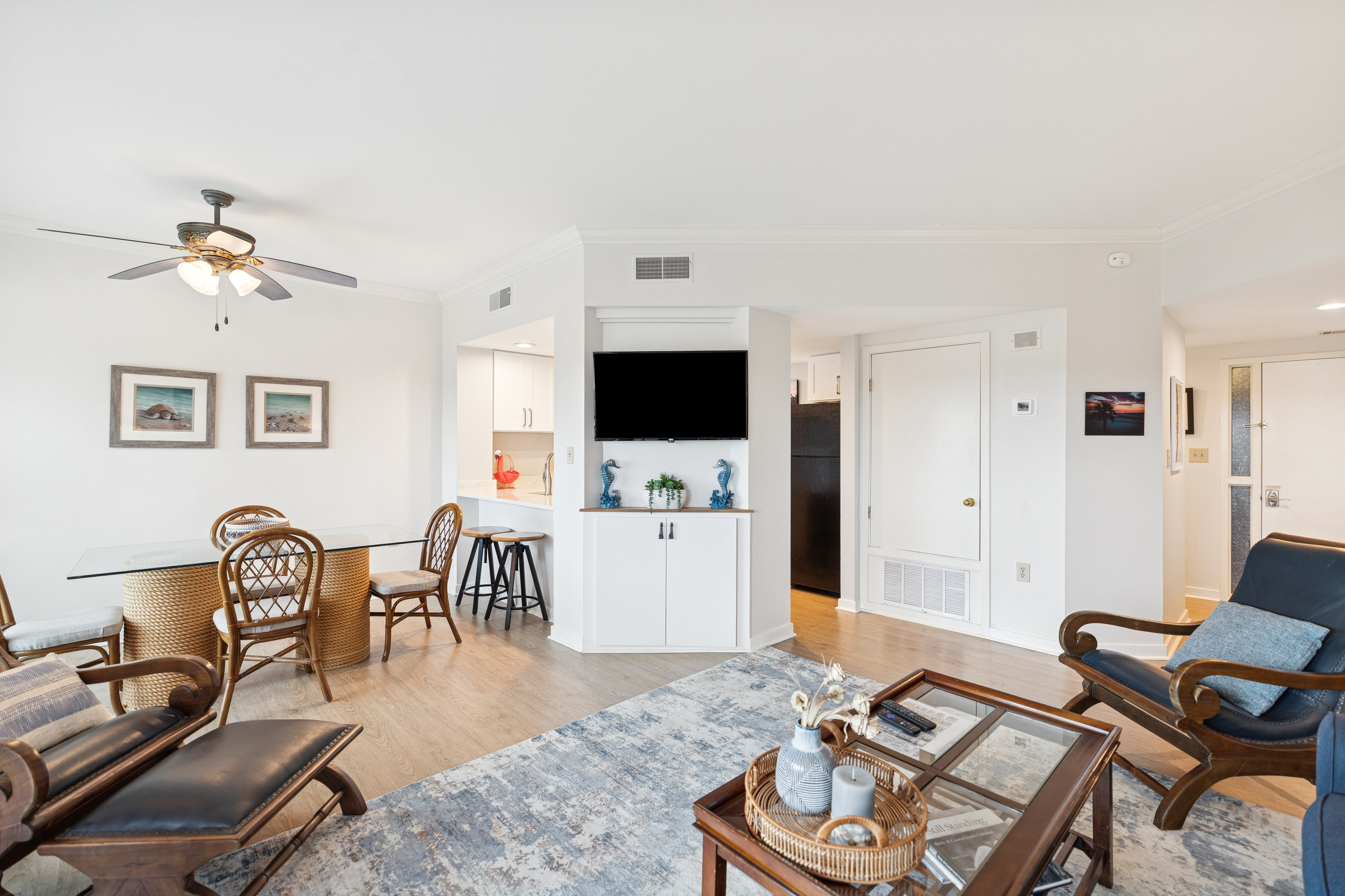 Stylish Living Room for Post-Beach Activities