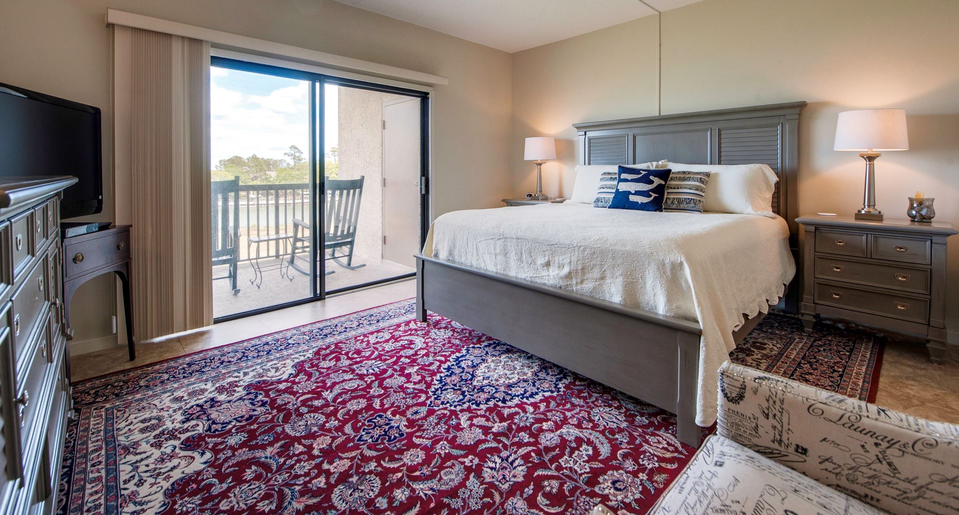 Bright Bedroom with Hardwood Floors
