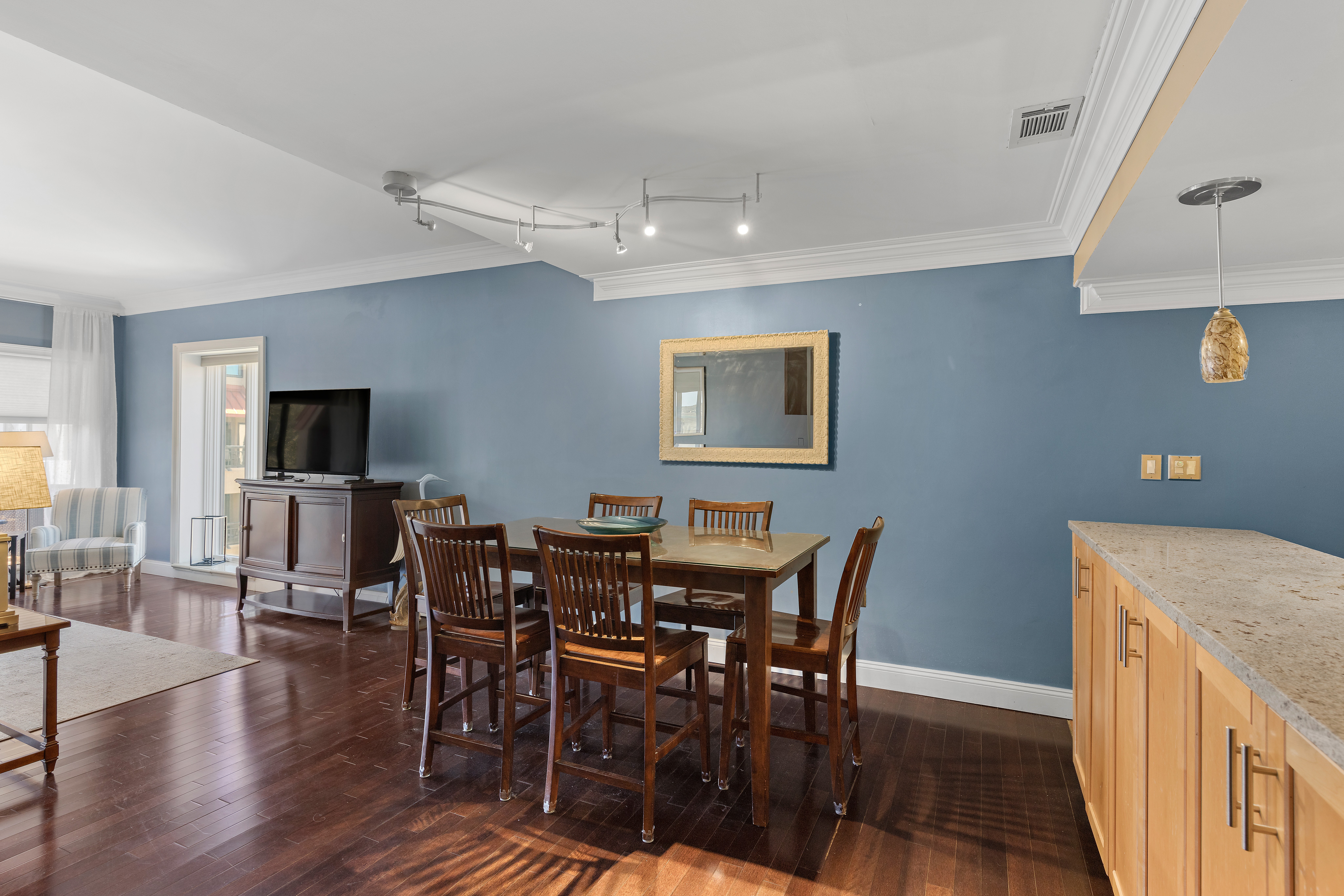 Dining Area Flows Into the Living Room