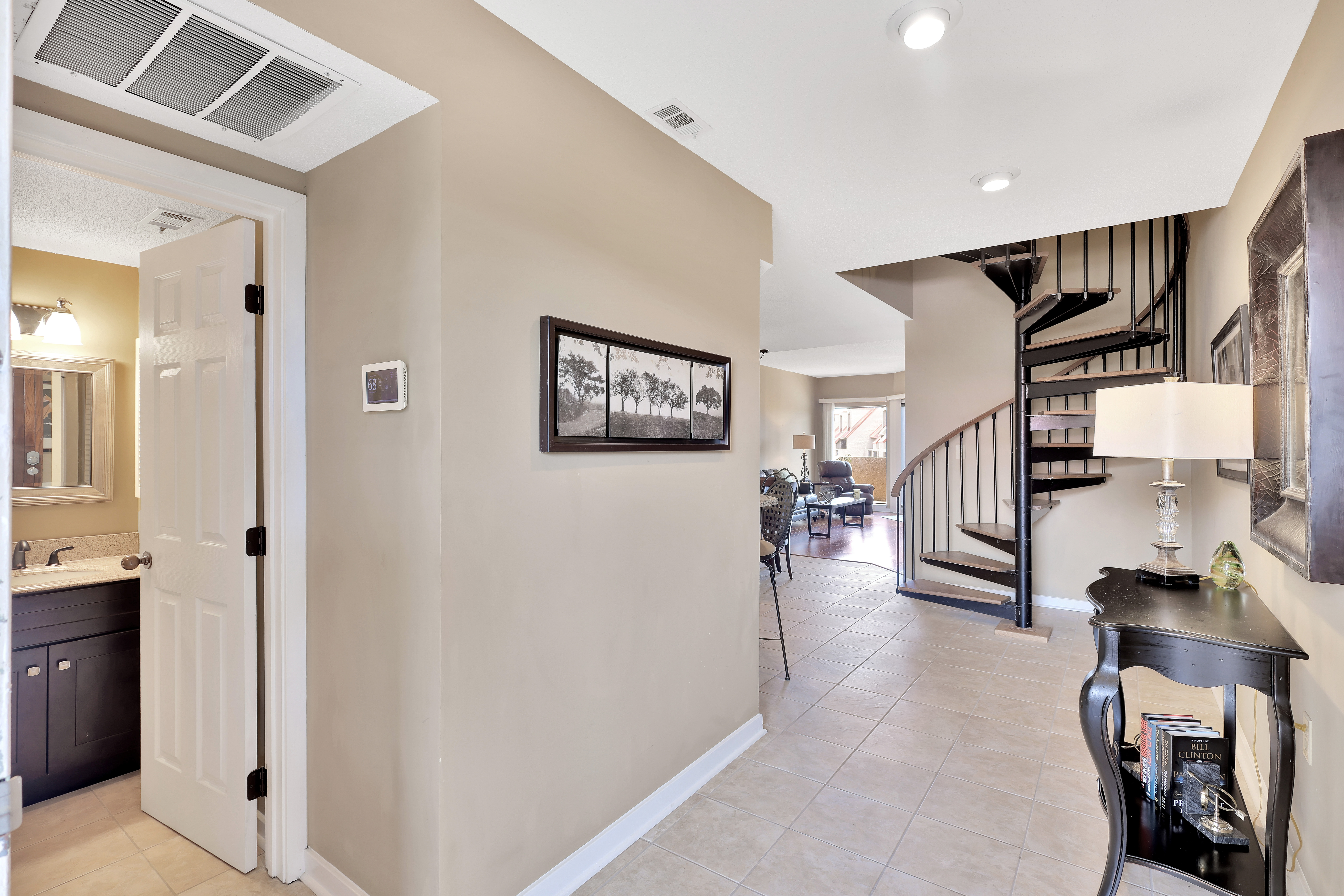 Hallway - A Peek into the Half Bath