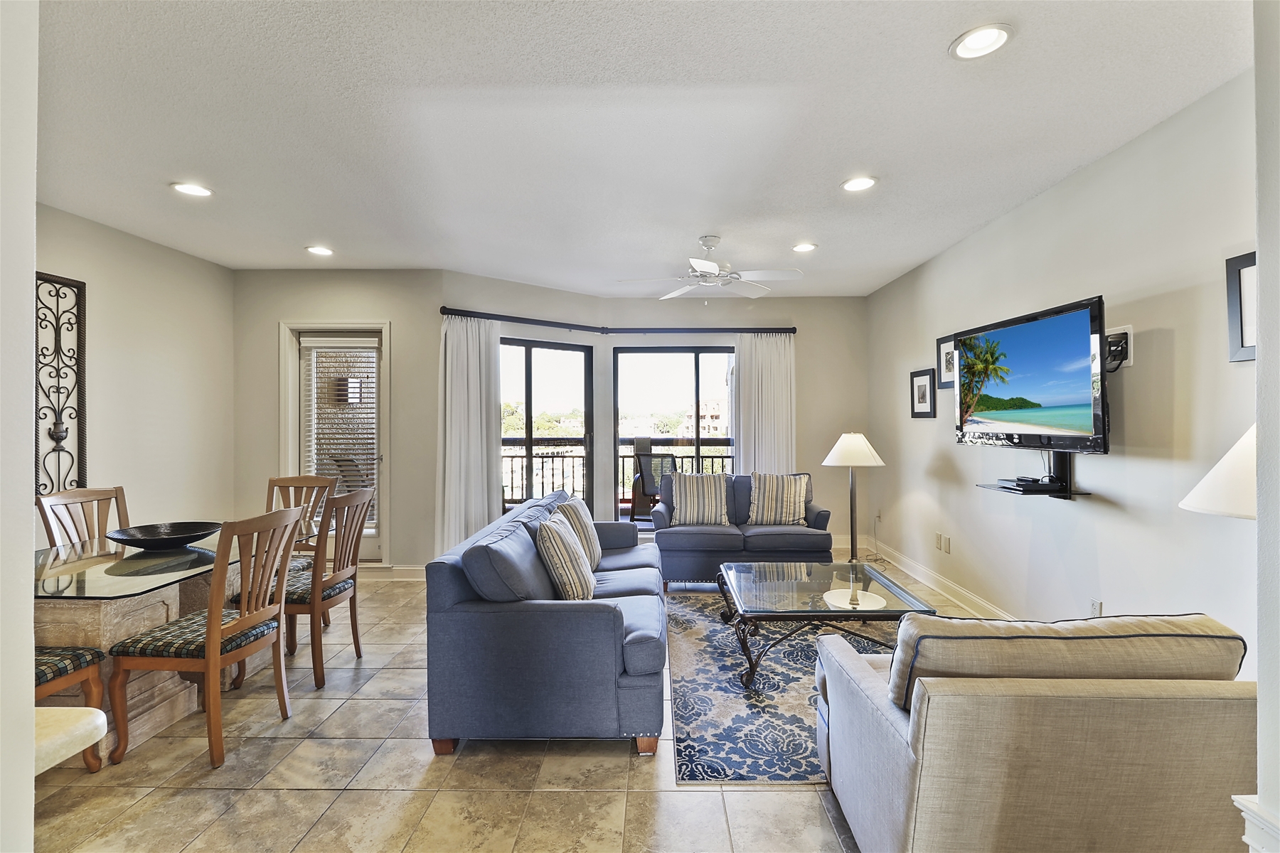 Bright Coastal Lounge for the Whole Family