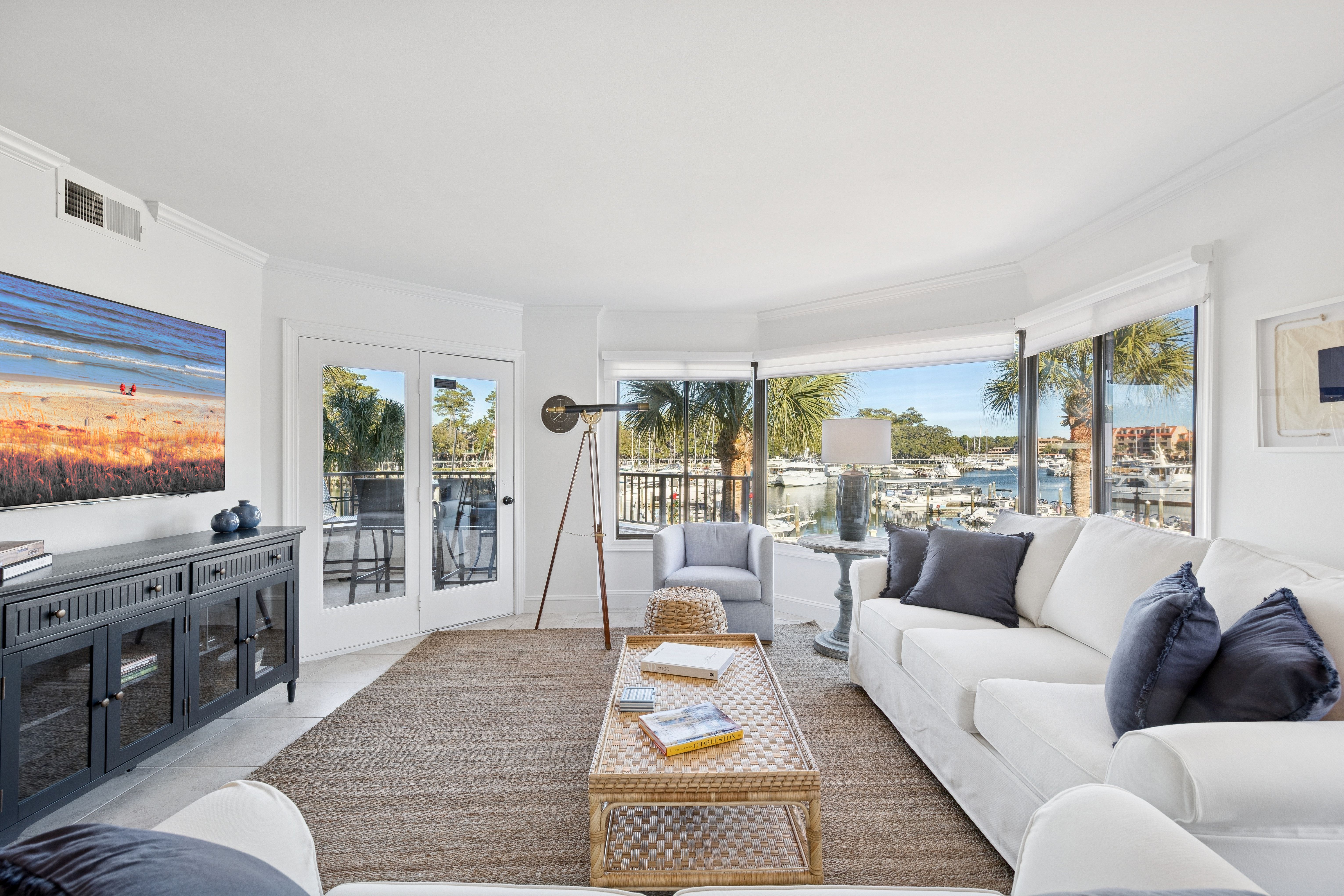 Nautical Living Room with Breathtaking Views
