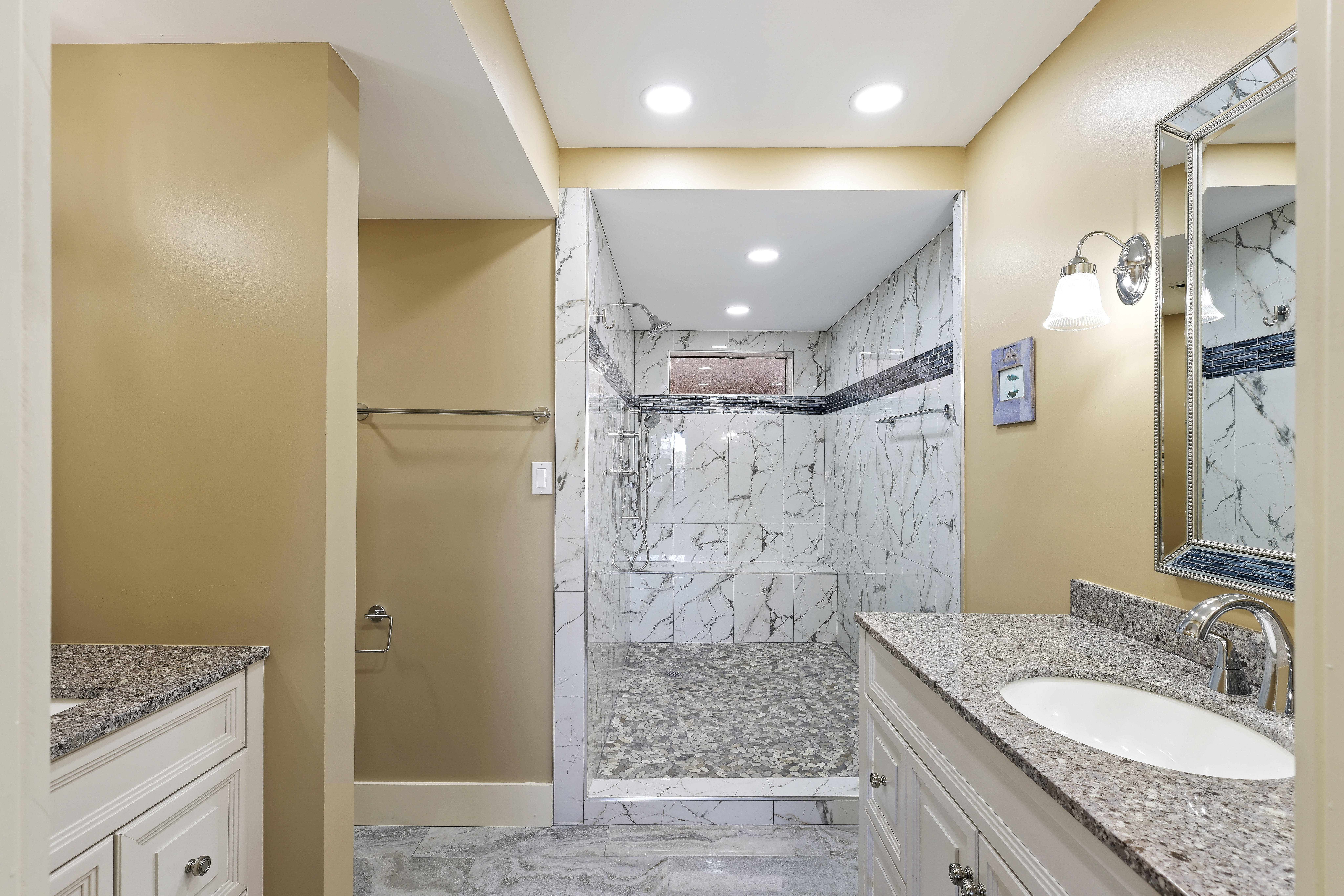 Marble Walk-In Shower 