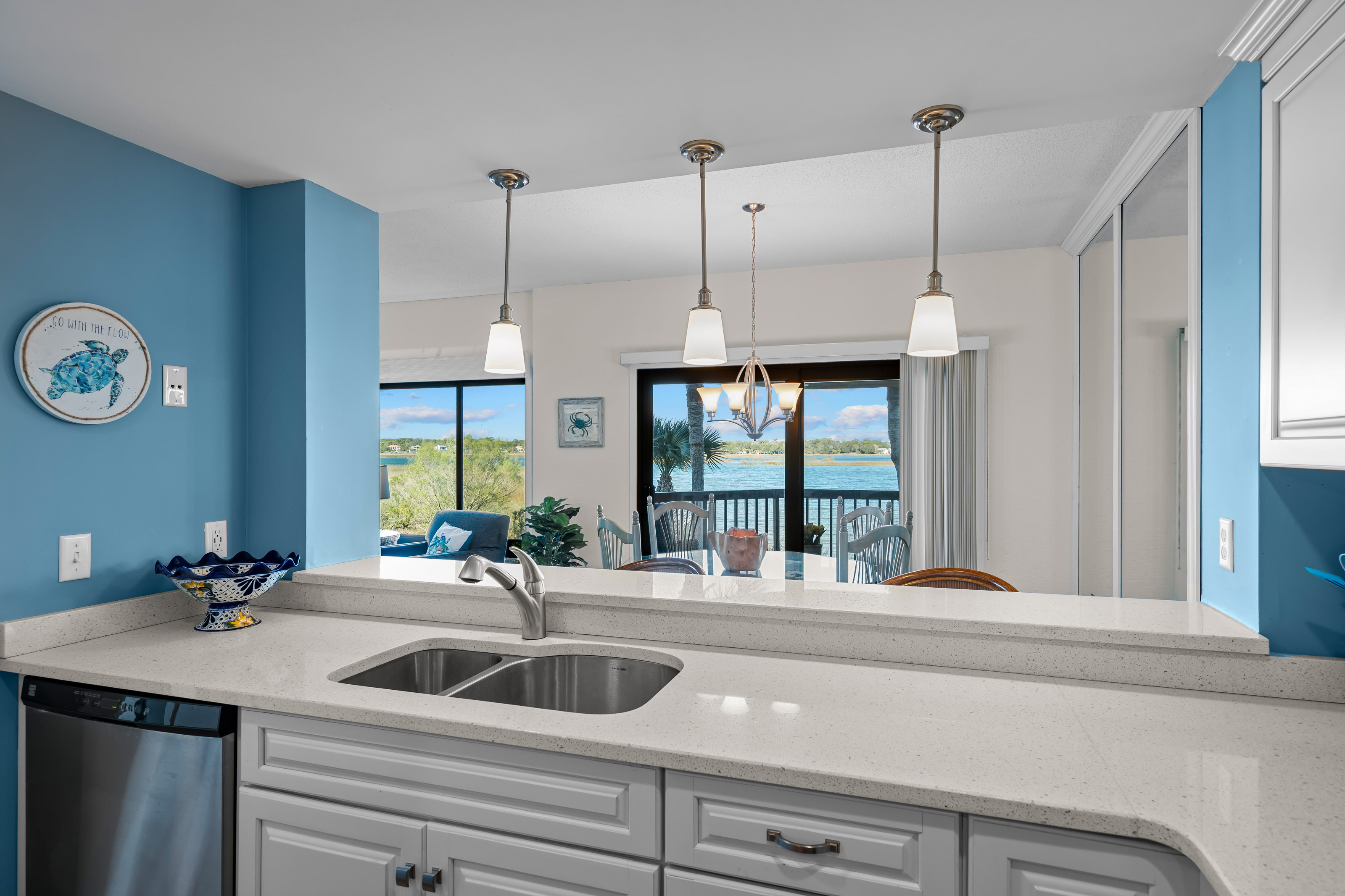 Well-Equipped Island Kitchen