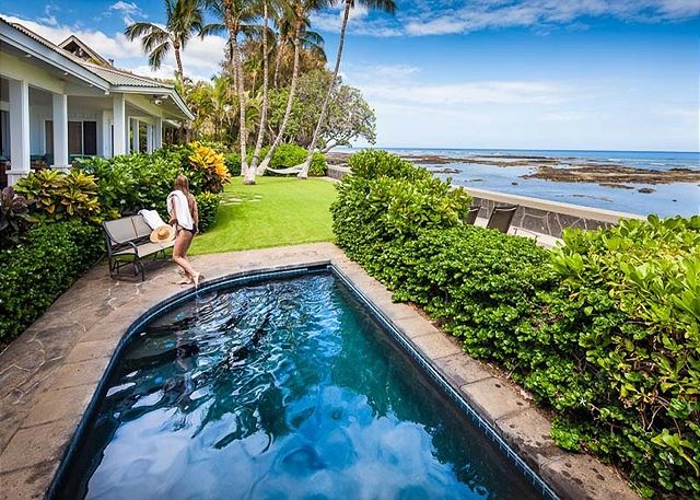 BIG ISLAND HALE OHANA, Oceanfront, Views, Private Pool! Fall Rates!