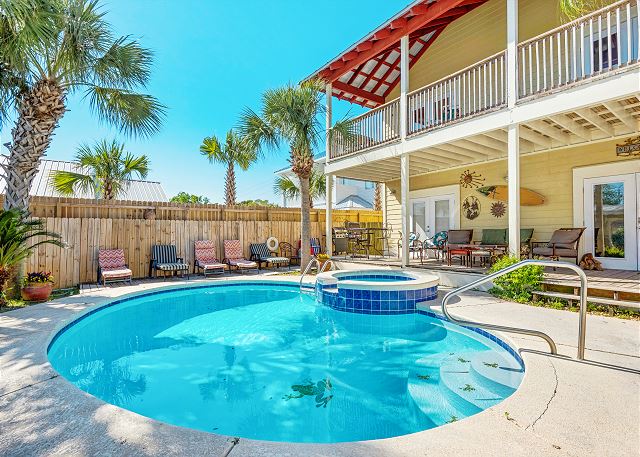 Crystal Beach 5br W Heated Pool Spa Game Room