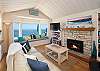 Oceanfront Living Room w/ Gas Fireplace