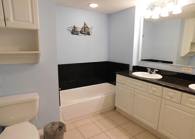 Large Bathroom with separate tub