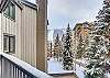 View of Vail ski runs off the deck