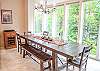 Large dining table with view