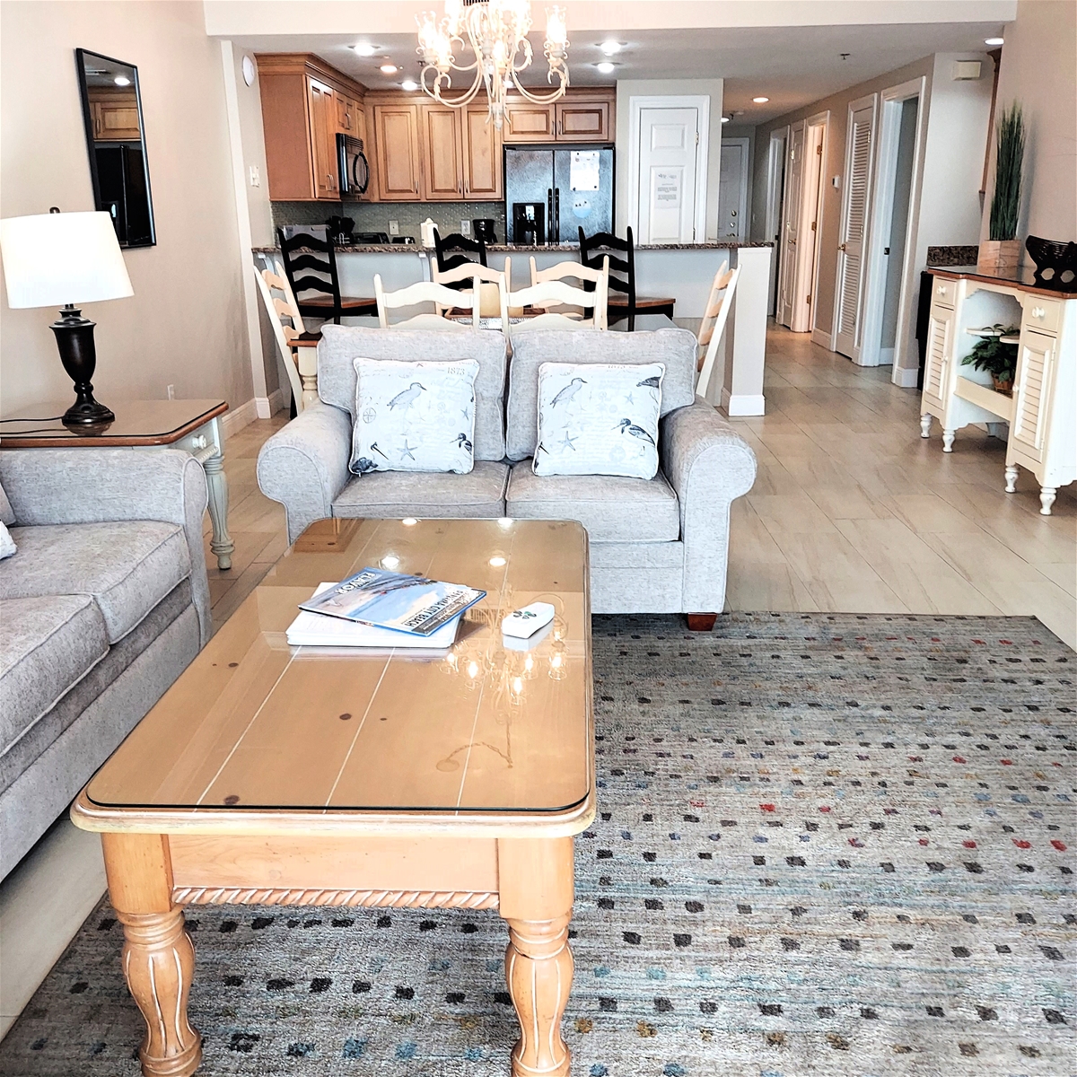 Open Living Room and Dining Room