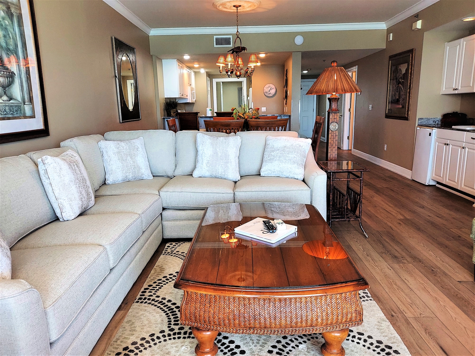 Open Living Room and Dining Room