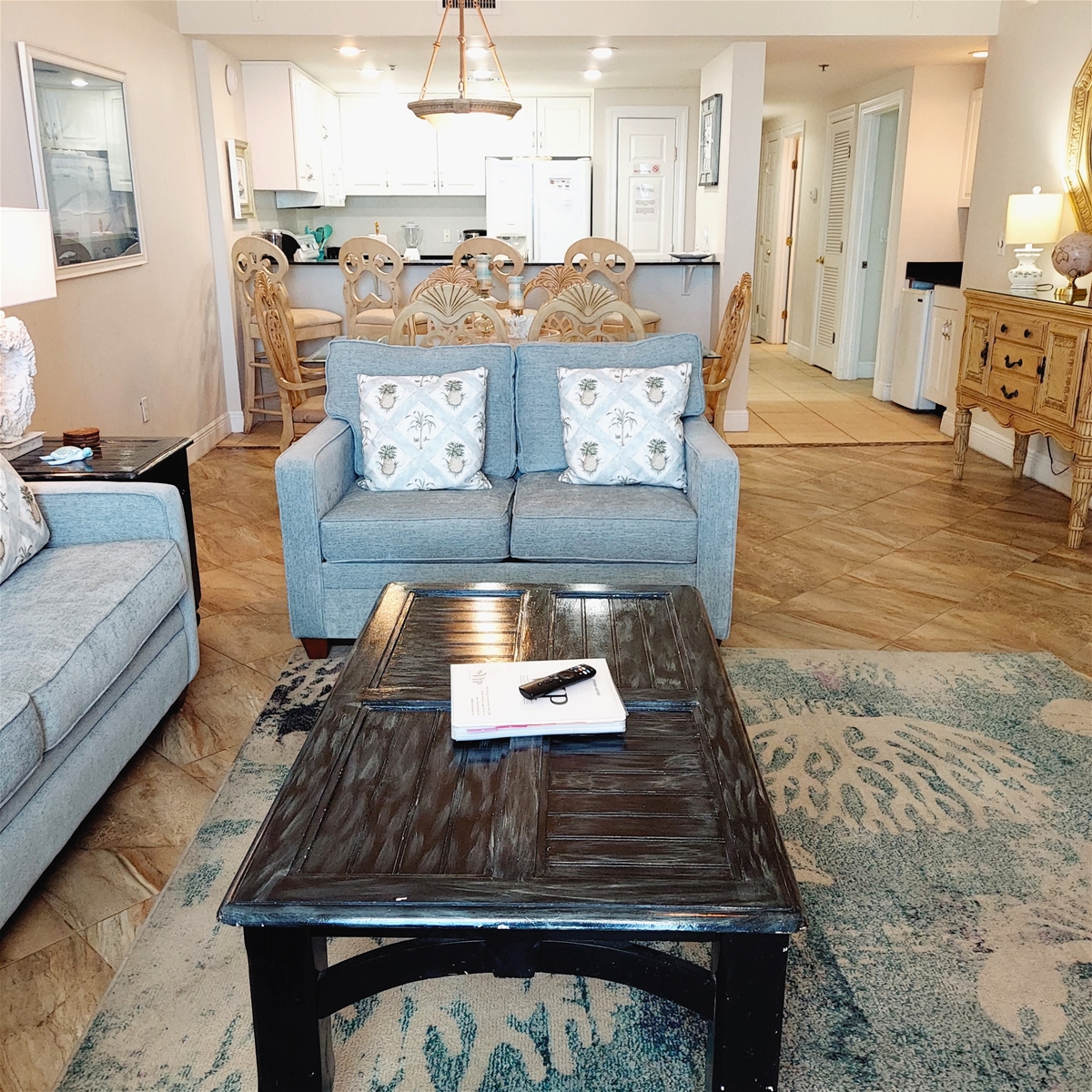 Living Room View to Kitchen