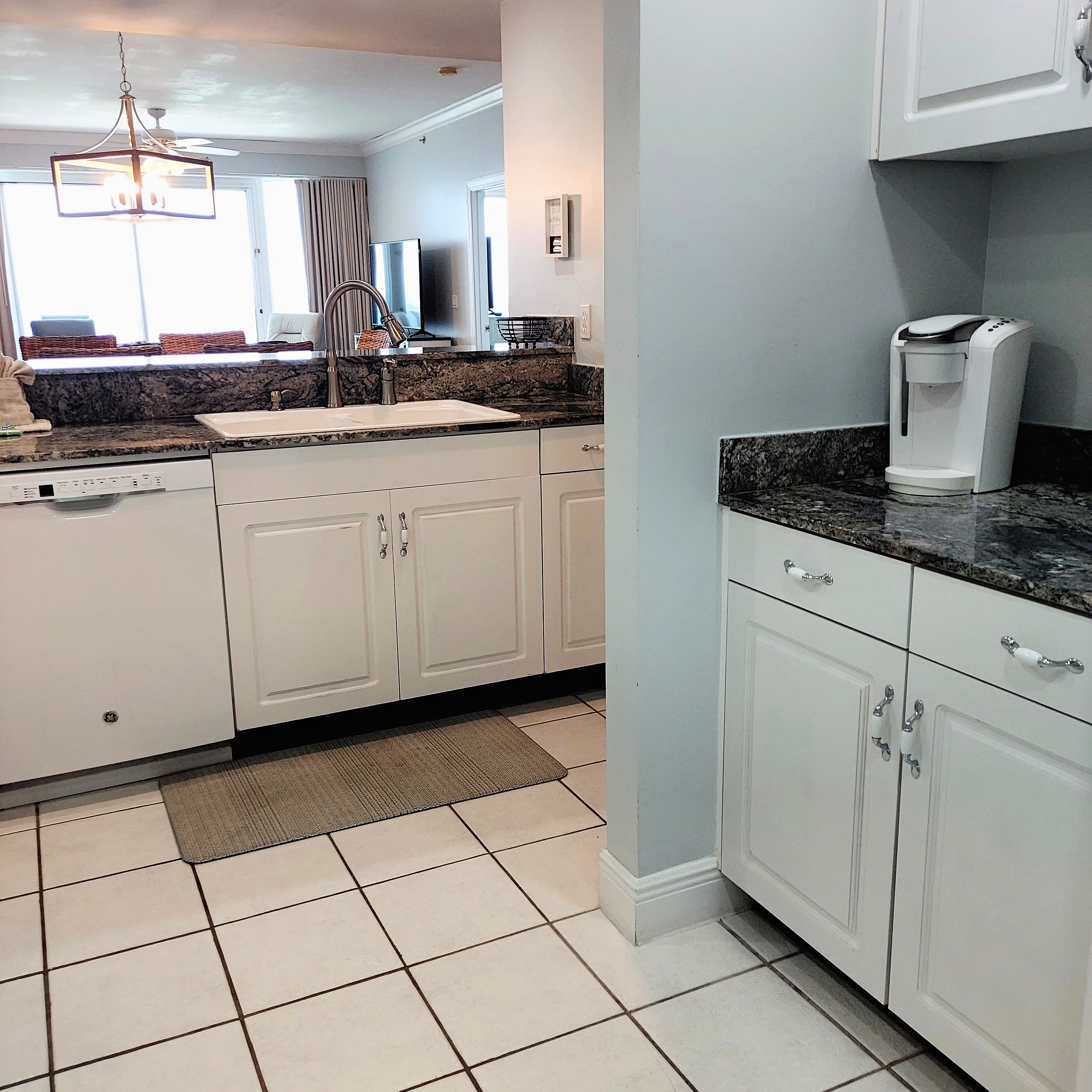 Kitchen with Keurig and Coffe Maker