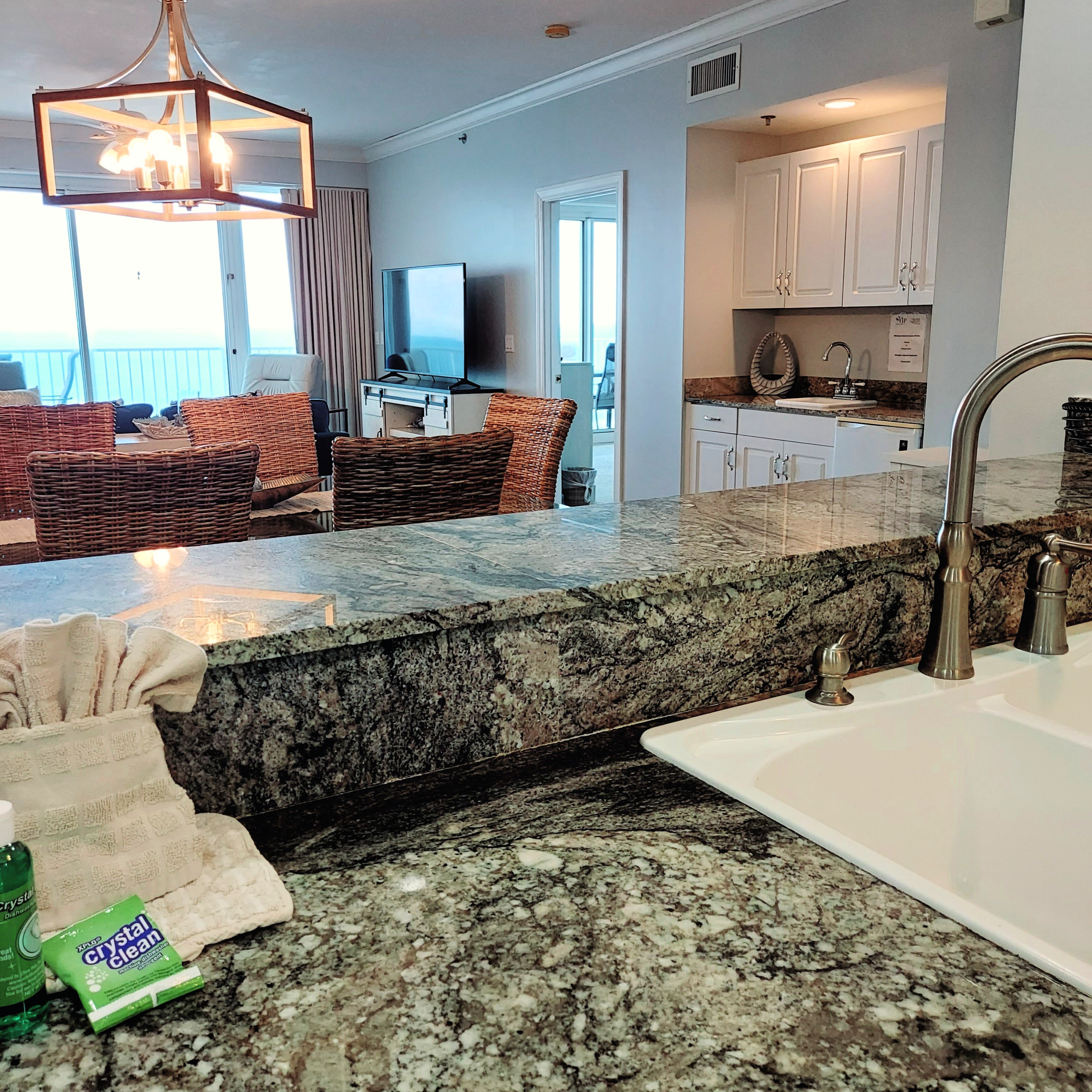 Kitchen View to Dining Room/Living Room/Wet Bar