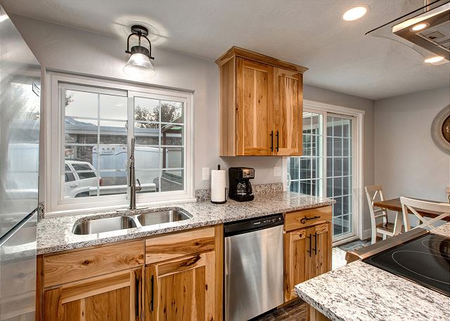 Open and Spacious, Fully Remodeled and Fully Equipped Kitchen and Dining Area