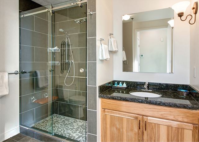 Master Bedroom En Suite Bathroom with NEW Walk-in Tile Shower
