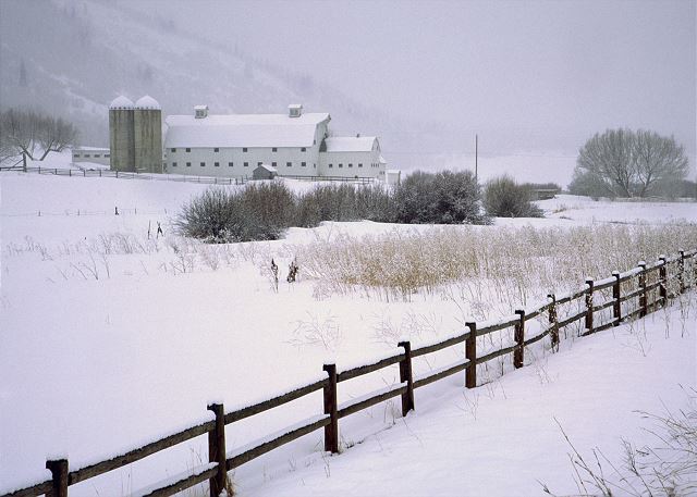 "The White Barn" Winter in Park City, Utah
