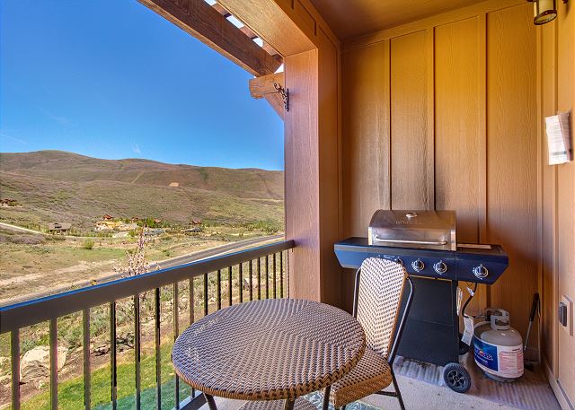 Balcony off Main Level with Mountain Views and BBQ