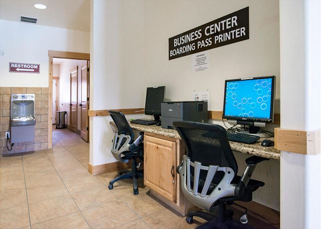 Business Center with Computers and Printer